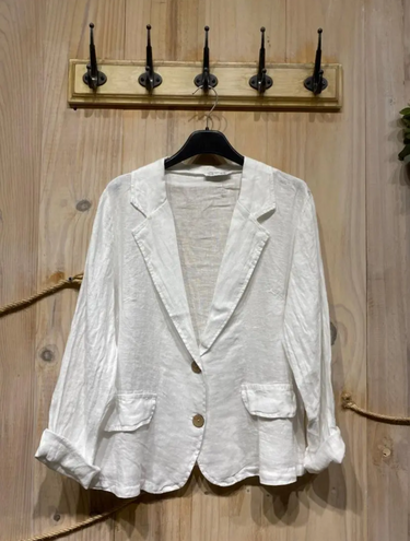 Blazer De linho branco
