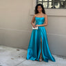 Vestido Cassandra azul-petróleo, fotografia principal