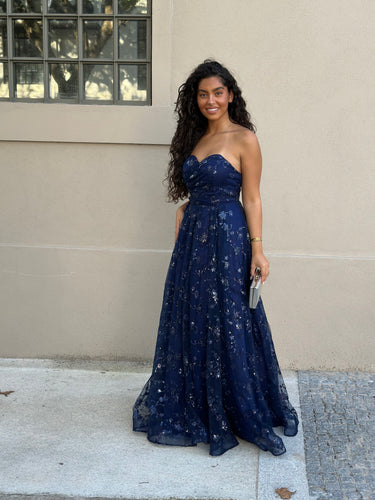 Vestido Isis azul navy