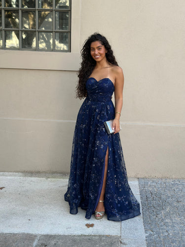 Vestido Isis azul navy