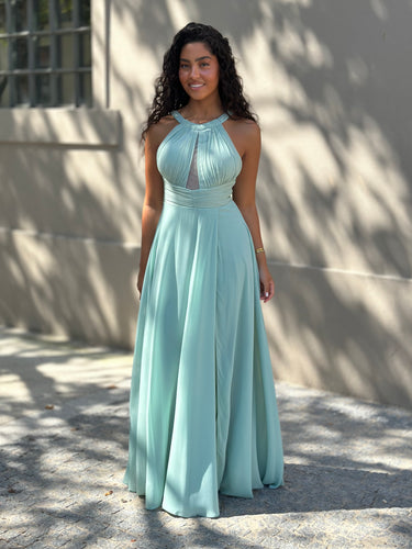 Vestido Luzia verde sage