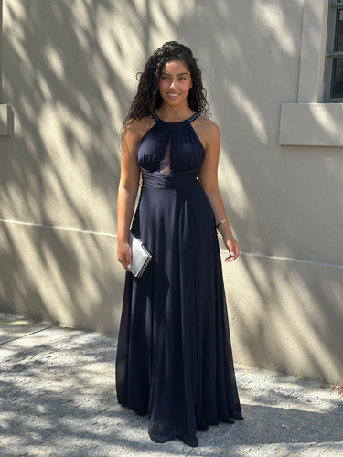 Vestido Luzia azul navy