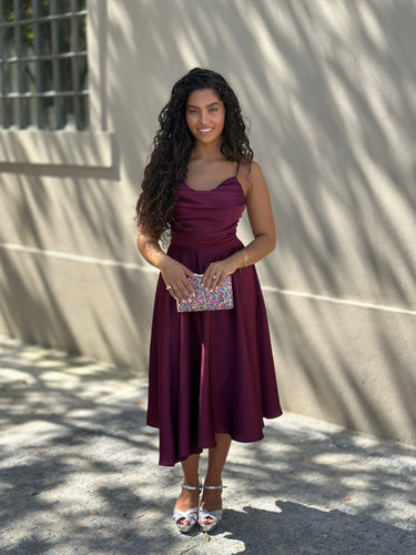 Vestido Gio bordeaux
