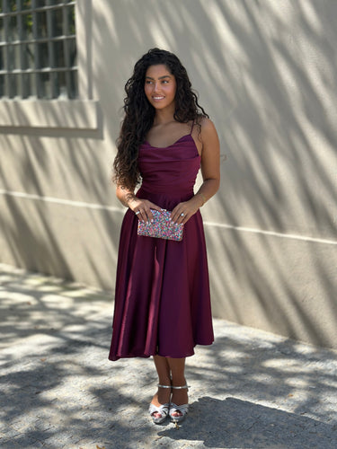 Vestido Gio bordeaux