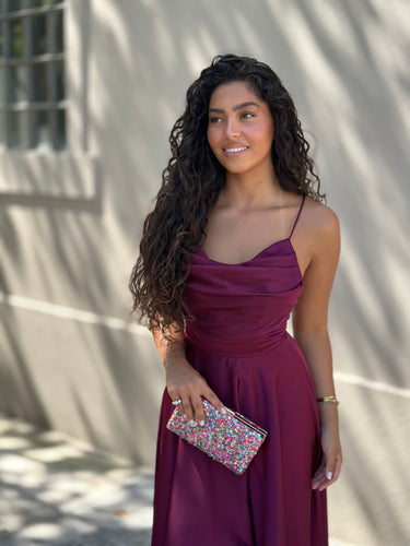 Vestido Gio bordeaux