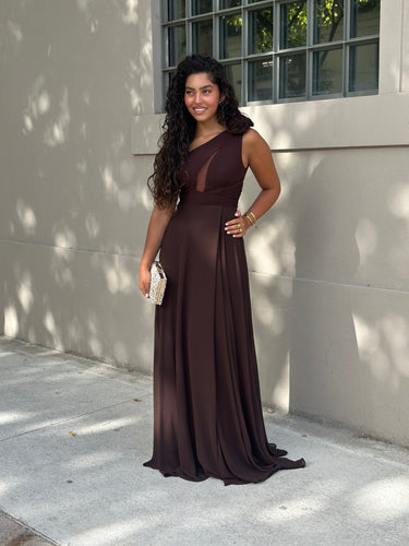 Vestido Lara castanho