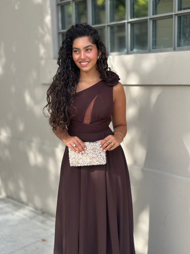 Vestido Lara castanho