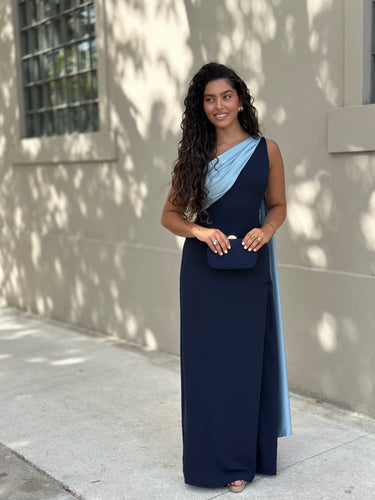 Vestido Marah azul navy