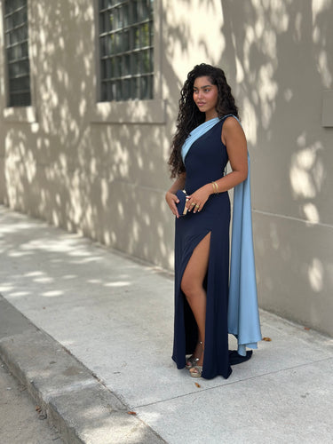 Vestido Marah azul navy