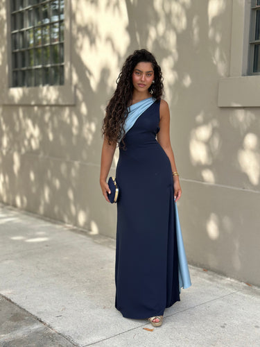 Vestido Marah azul navy