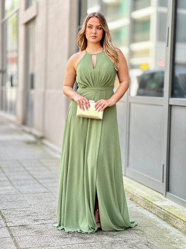 Vestido Neuza verde OLIVE
