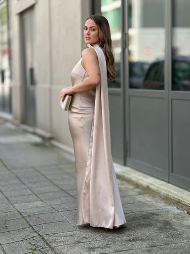 Vestido Ashley BEGE DOURADO