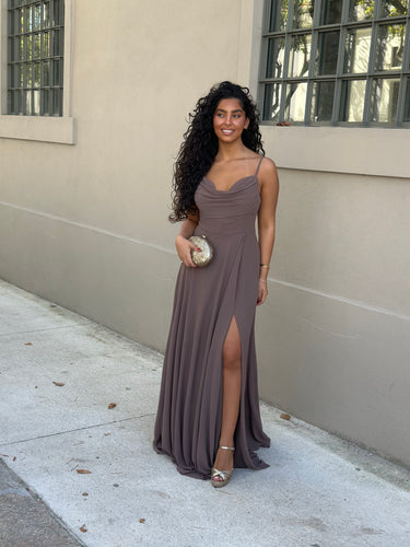 Vestido Dora taupe