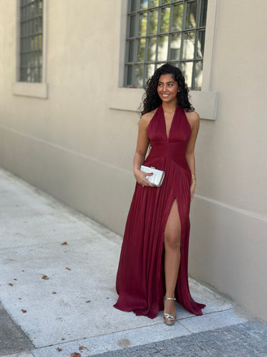 Vestido Liz bordeaux