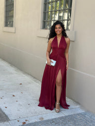 Vestido Liz bordeaux