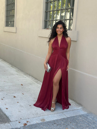Vestido Liz bordeaux