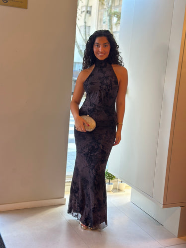 Vestido Gabi castanho