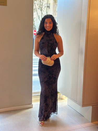 Vestido Gabi castanho