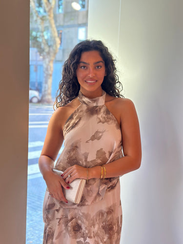 Vestido Rafaela bege