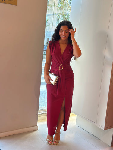 Vestido Elma bordeaux