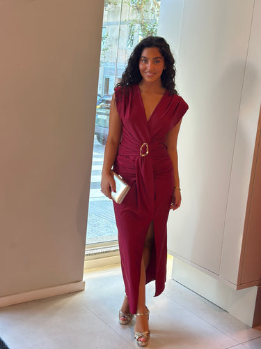 Vestido Elma bordeaux