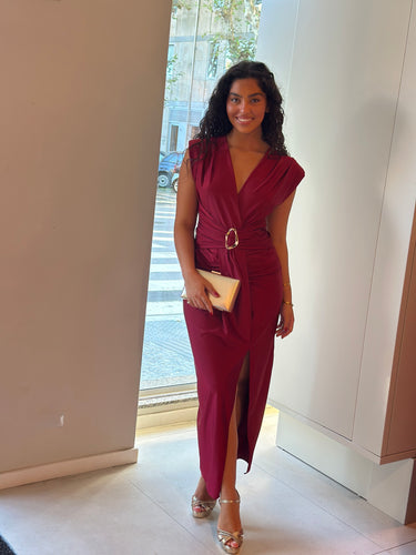 Vestido Elma bordeaux