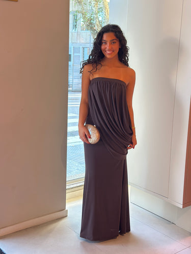 Vestido Ginny castanho