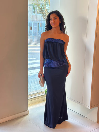 Vestido Becky azul navy