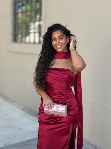 Vestido Amy bordeaux