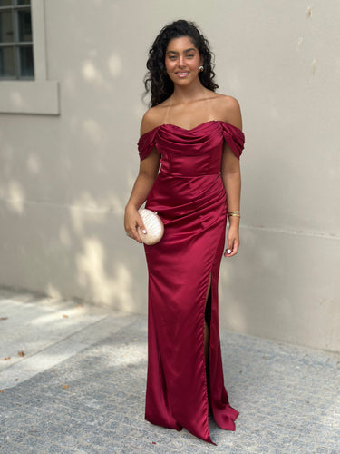 Vestido Diana bordeaux