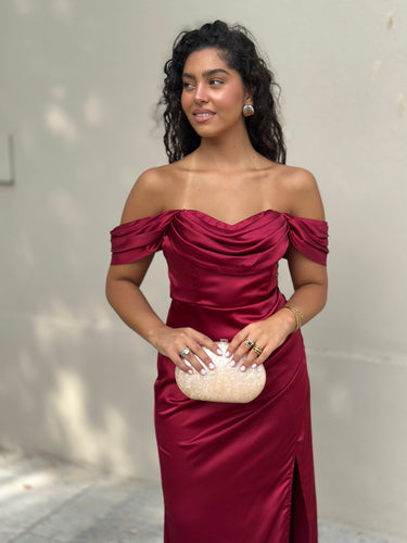 Vestido Diana bordeaux