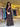 Vestido Marah castanho e rosa