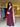 Vestido Marah bordeaux e rosa