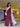 Vestido Marah bordeaux e rosa