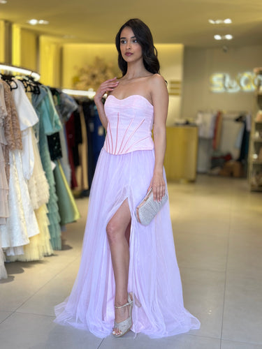 Vestido Carlota rosa
