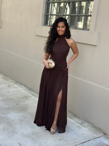 Vestido Noa castanho