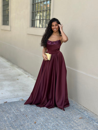 Vestido Denise burgundy