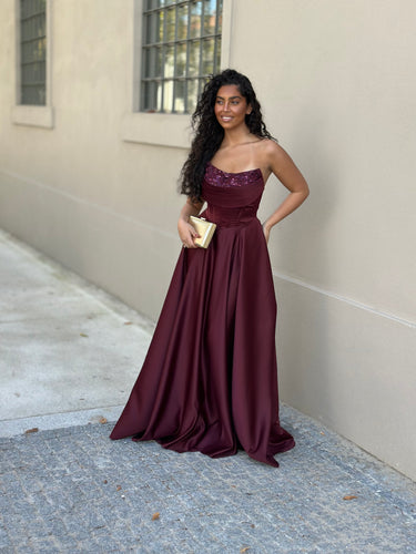 Vestido Denise burgundy