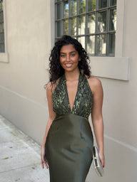 Vestido Kimie verde olive