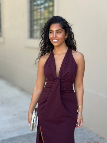 Vestido Katy bordeaux