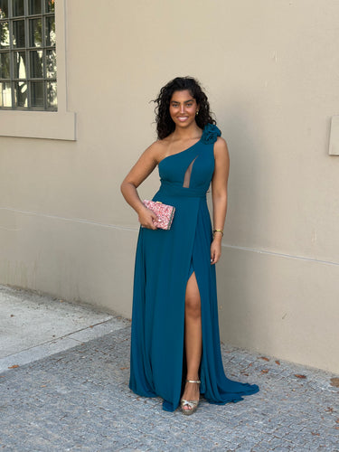Vestido Lara azul PETRÓLEO