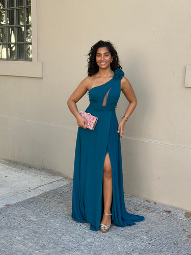 Vestido Lara azul PETRÓLEO