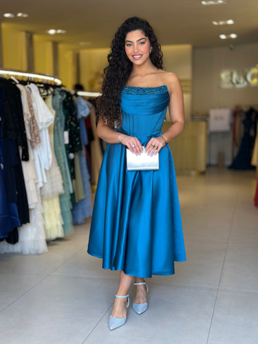 Vestido Mini Catarina petróleo