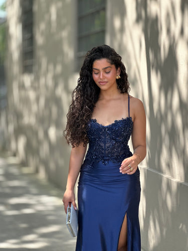 Vestido Ivy azul navy