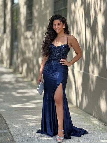 Vestido Ivy azul navy