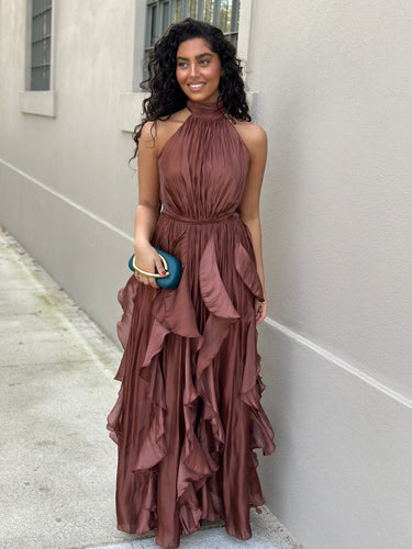 Vestido Alicia castanho