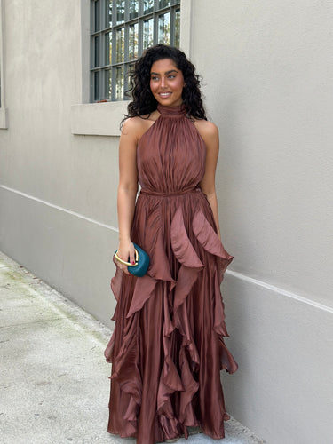 Vestido Alicia castanho