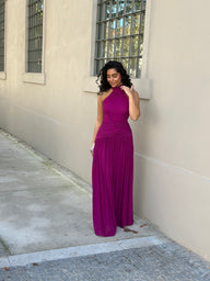 Vestido Noa rosa malva