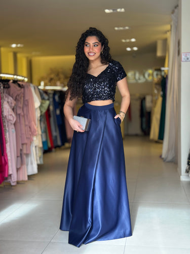Saia Nicole azul navy