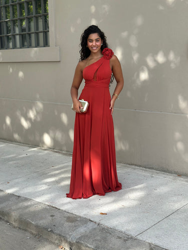 Vestido Lara terracota